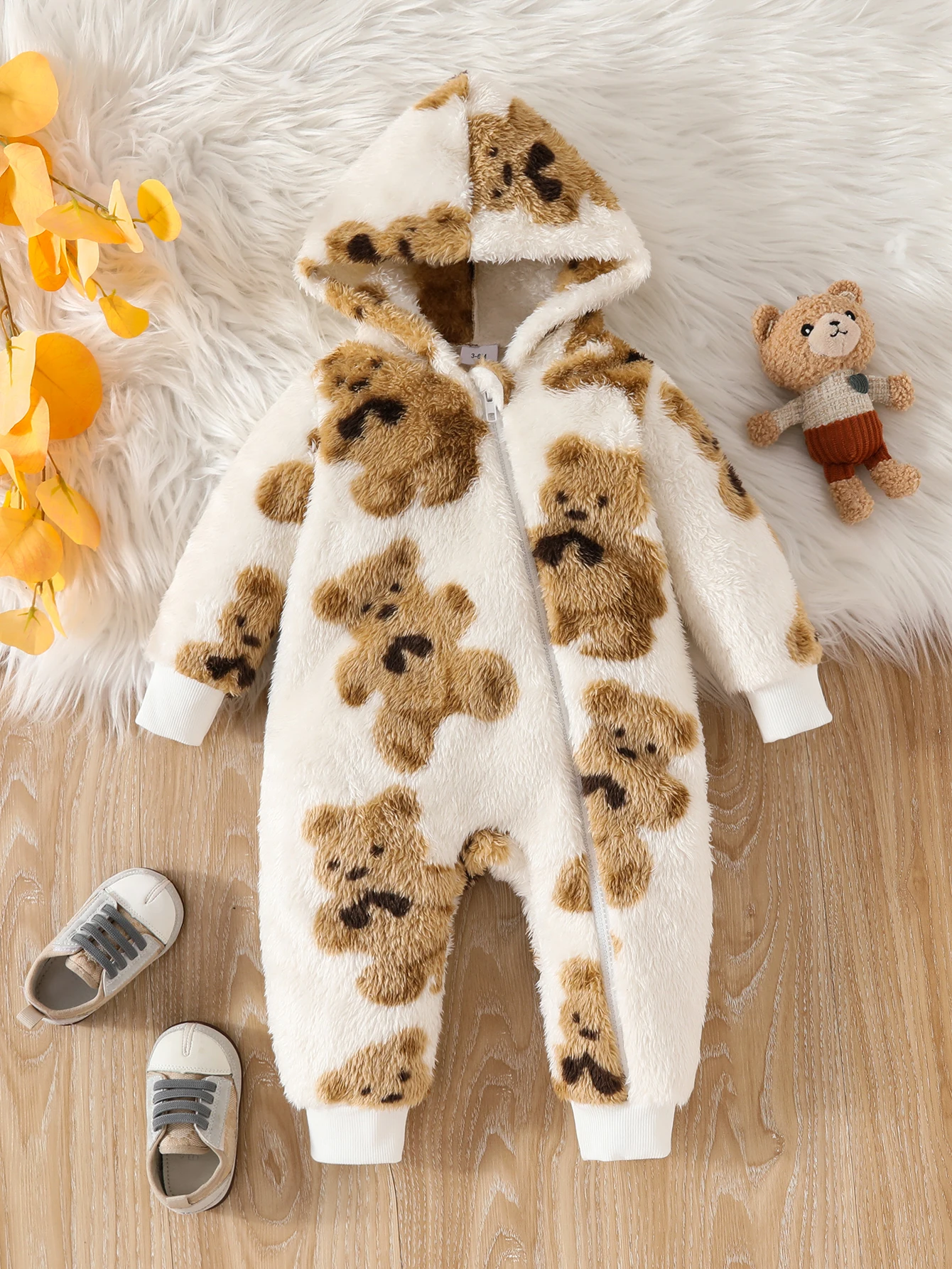 Cute Best selling Fluffy Teddy Bear Printed Onesie For Baby Girls Cute Best selling Fluffy Teddy Bear Printed Onesie For Baby Girls