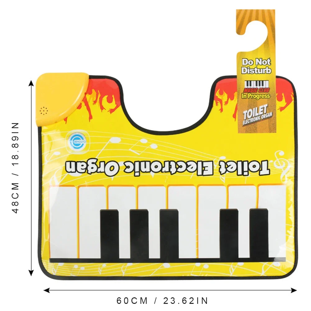 Toilet Piano Mat Bathroom Funny Toe Music Keyboard Toilet Floor Mat Potty Piano Sounding Bathroom Rug for Home
