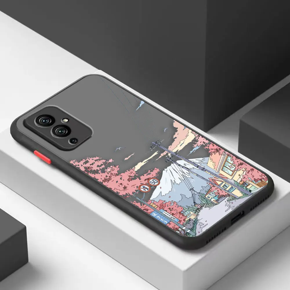 thumbnail image 1 of Matte Case for Oneplus 10 9 8T 8 7 7T 6 6T 5 5T PRO NORD CE 2 N10 N100 5G Case Funda Japanese Anime Hand-Painted House Landscape, 1 of 5