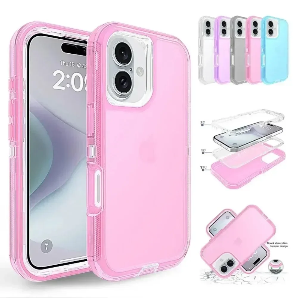 Premium 3-in-1 Hybrid Armor Phone Case - Shockproof Rugged Protection Cover