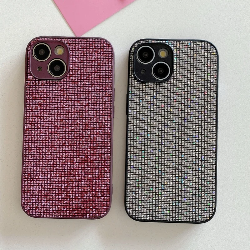 Shockproof Aurora Shiny Diamond Case with Camera Protection Cover
