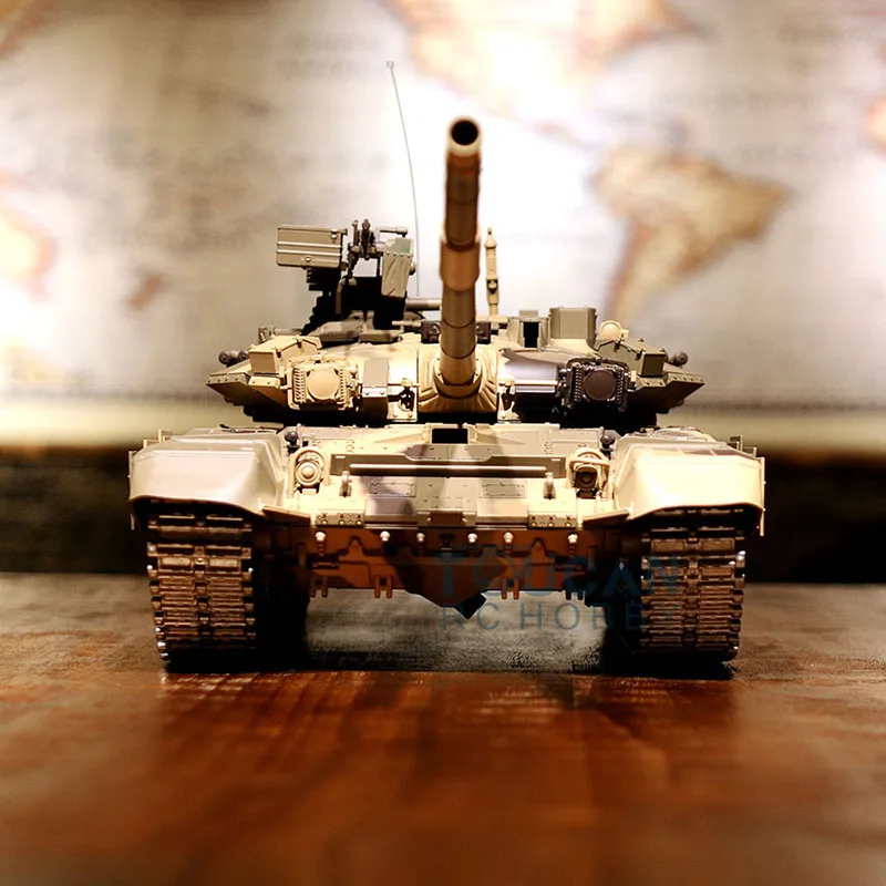 HENG LONG RC Tank 1/16 7.0 Upgraded Russia T90 3938 W/ 360° Turret Metal Tracks Remote Control Car Boys for Toys TH17850-SMT4 3