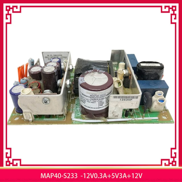 MAP40-3100G, AC/DC Power Supply Triple-Out 5V/12V/-12V 3A/2A/0.3A 40W 8-Pin 
