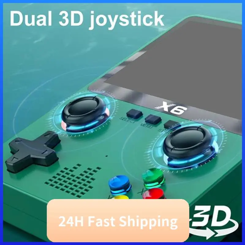 T30C New Two Person Version X6 Handheld Game Player 3.5Inch IPS Screen 11 Simulators GBA Portable Console Gifts For Kids