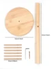 Household Wooden Vertical Cup Storage Mug Hanging Display Shelf for Kitchen Coffee and Tea Glass Wood Holder with 6 Hooks 1 Set 3