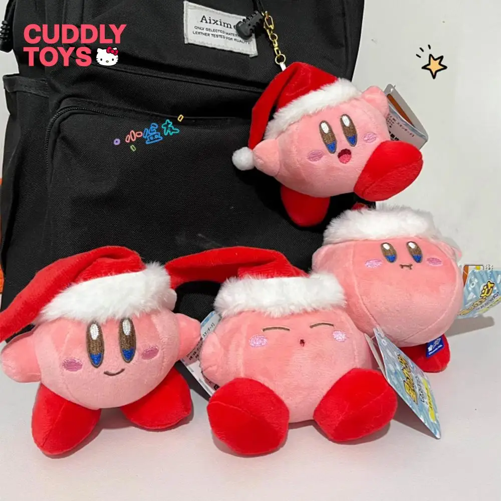 Kirby Plush Doll Toys Pendant Cartoon Soft Pp Cotton Kawaii Kirby Cute Plush Keychain Pendant for Child Girls Christmas Present