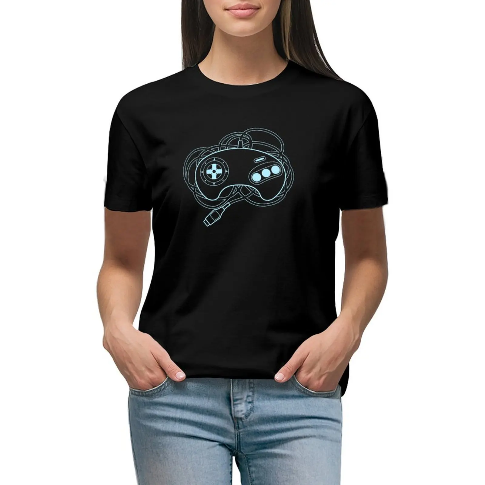 Pads Of Joy Series - Sega Mega Drive T-Shirt Animal Print Shirt Per Ragazze Hippie Clothes Moda Coreana Vestiti Delle Donne Coreane