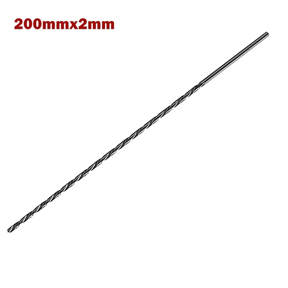 Brocas HSS de 200mm, vástago recto Extra largo, taladro helicoidal para perforación de Metal, taladro eléctrico de 2-10mm, herramienta eléctrica, 1 ud.