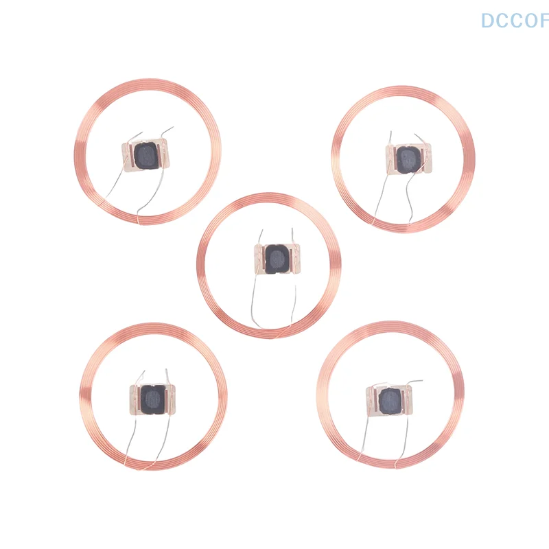 5pcs 21.6mm 13.56MHZ UID IC Card ID Rewritable Changeable Chip Keyfob RFID Self-adhesive coil