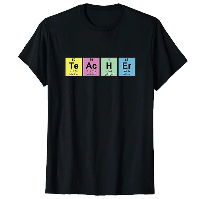 

Periodic Table Chemistry Science Teacher Fashion Graphic T Shirts Oversized Short Sleeves T-Shirt Mens Print T Shirt