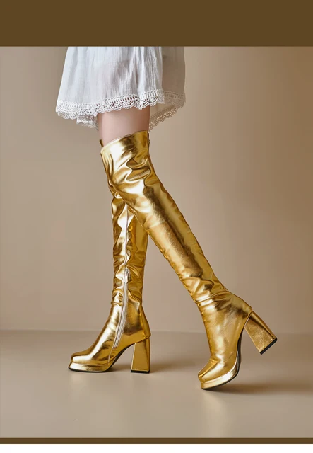 SOVANYOU Women's Faux Leather Tall Boots Fashion Barbados | Ubuy