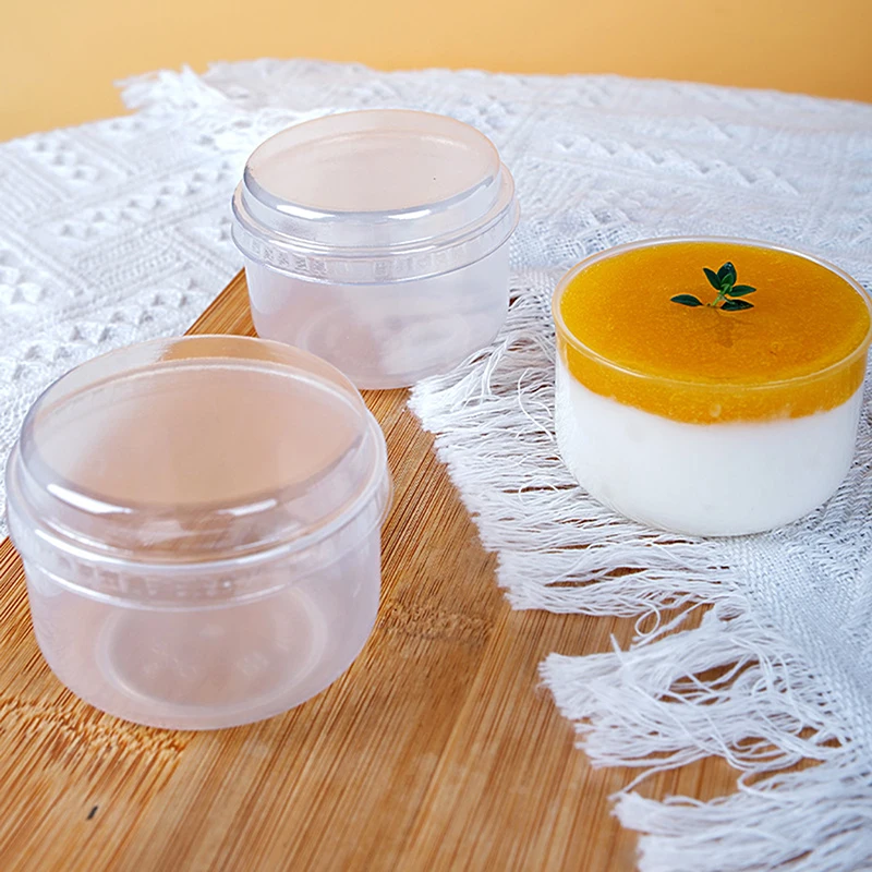 10Sets Food Container Japanese Caramel Mini Measuring Cup High Temperature Resistant Clear Plastic Condiment Containers 2