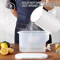 Distributeur de boissons pour réfrigérateur, capacité de 2,8 l, avec bec, bouilloire froide avec robinet, conteneur de boissons pour réfrigérateur 5