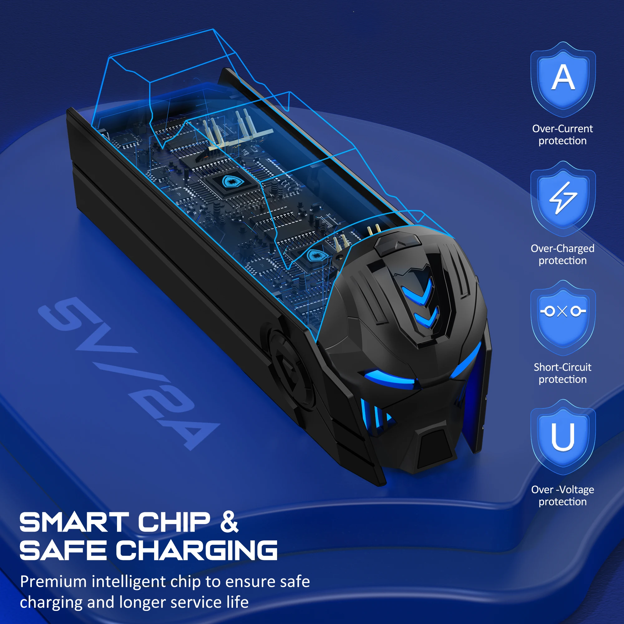 Dual Fast Charger for PS5 Wireless Controller Stand for Sony PlayStation 5 Gamepad DualSense, controller charger dock,controller charging base,controller charger