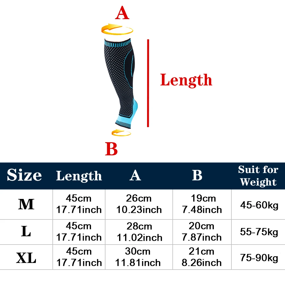 Women Men Compression Calf Sleeve Support Suitable For Running Basketball Protection Calf Ankle Socks Open Toe Socks 1Pcs leg compression sleeves