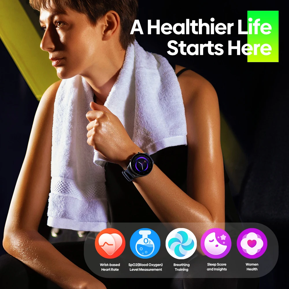 2024 New Version Zeblaze Btalk 2 Lite Voice Calling Smart Watch Large 1.39'' HD Display Health and Fitness Tracking Smartwatch