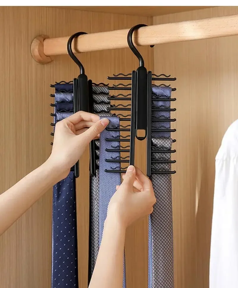 Large Cap Tie Storage Hange Capacity Bow Clip Scarf Belt Hanging RackTie Belt Display Holder Wardrobe Household High Capacity_voghion.com