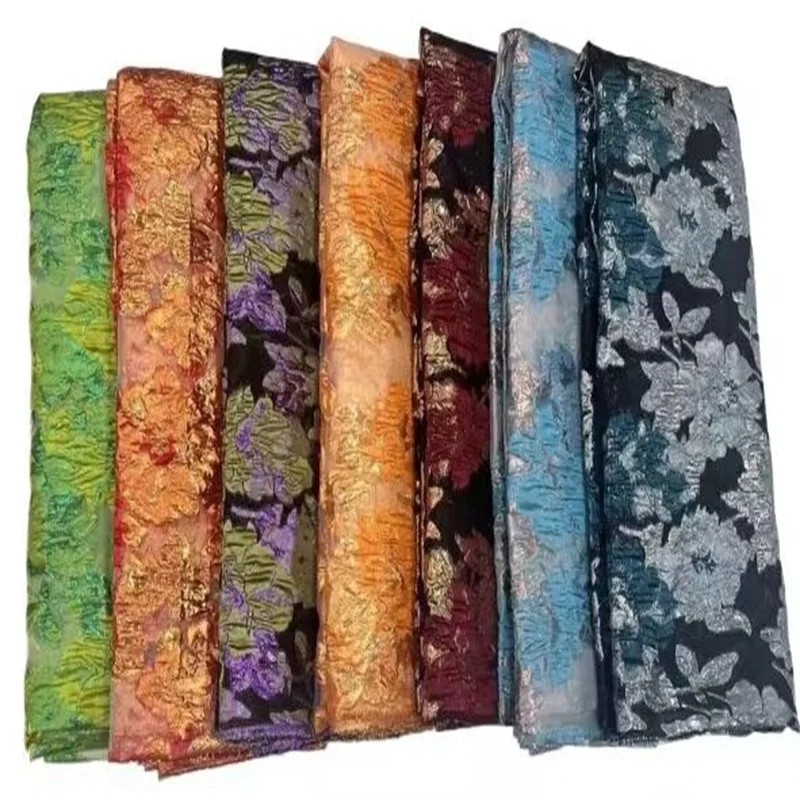 

Синяя новейшая африканская кружевная ткань, Высококачественная жаккардовая кружевная ткань из французской органзы, кружевная нигерийская кружевная ткань для свадьбы