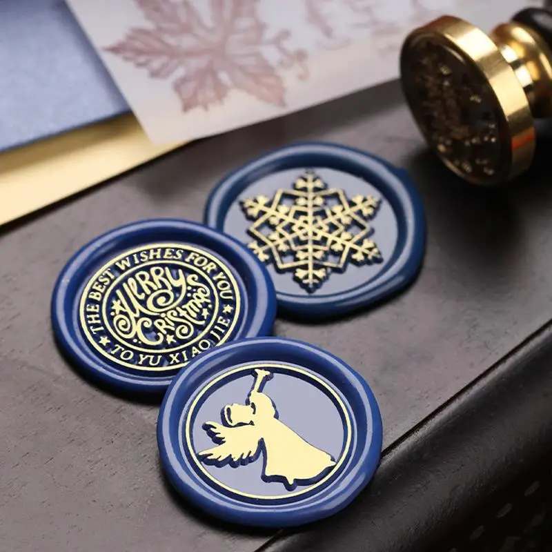 Christmas Series Wax Seal Stamp Copper Head Embossed Process for DIY Cards Scrapbooking Wedding Invitation Decor wax seal stamp,wax seal stamp set,embossing stamps