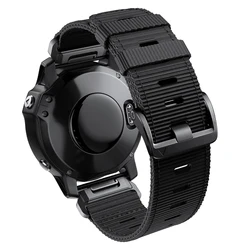 Premium Nylon QuickFit Watch Band - Versatile Adjustable Strap 22mm/26mm - QuickFit 26mm (B - Black)