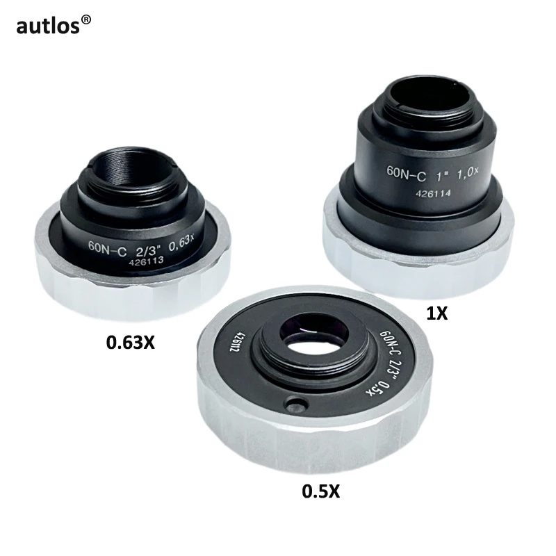 60N 1X 0.63X 0.5X Microscope C Mount CCD Camera Adapter Phototube