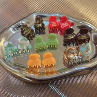 2Pcs/Set Mini 2cm Acetate Small Hair Claw Side Pins Acetate Hair Crabs for Girls Cute Hairpin Clips Women Hair Accessories - Image 5