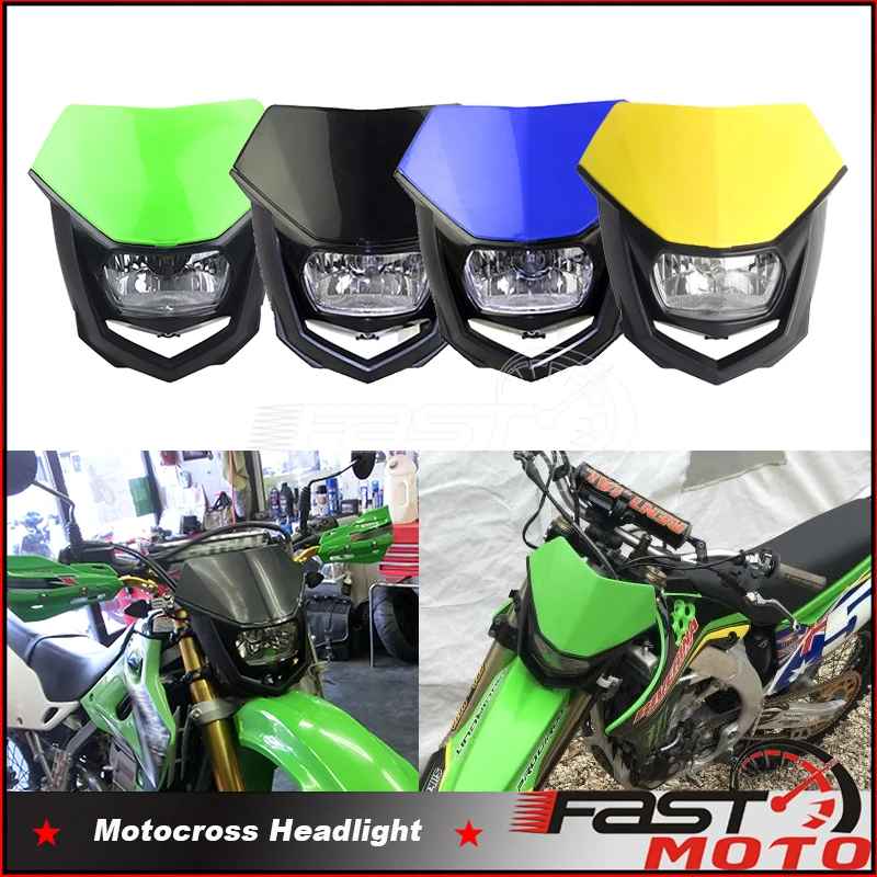 12V 35W Vision Headlight Per Klx 110 Klx 150 Klx 250 Mx Off Road Dirt Pit Bike Motocross Moto Enduro Front Head Lighting