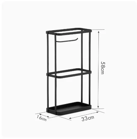 HighQuality Umbrella Stand Double Layer Iron Art Cane Holder Hotel Hall Parasol Holder Versatile Practical Umbrella Rack onsale