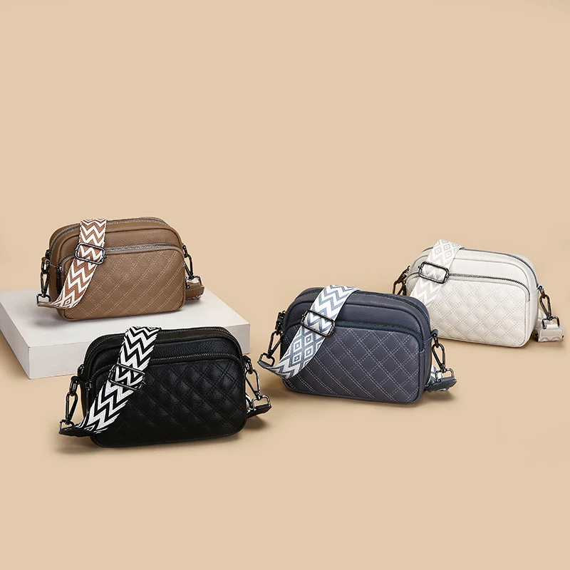 Genuine Leather Crossbody Bag - Interior