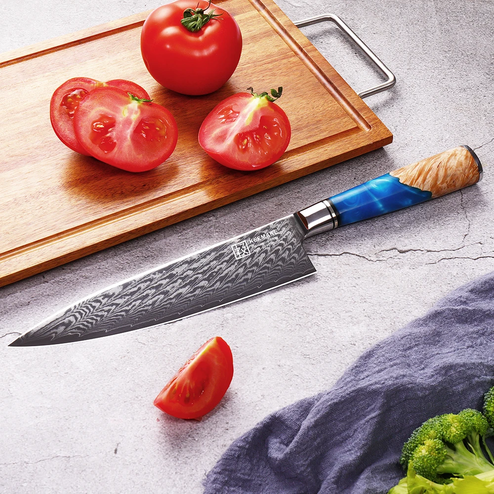 https://ae01.alicdn.com/kf/S7b4931c506634fea9cb0f1bd3a62245ei/KEEMAKE-8-Japanese-Chef-Knife-Damascus-AUS-10-Steel-Blade-Kitchen-Knives-Blue-Resin-Handle-Sharp.jpg