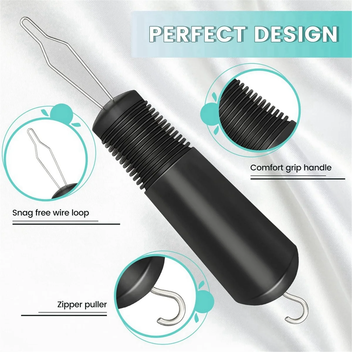 2Pcs Button Helper Tool with Non-Slip Grips to Help with Shirts, Coats, Button Hook Aids for the Elderly and Arthritic 3