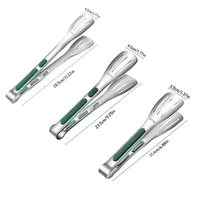 Pinces alimentaires antidérapantes en acier inoxydable 304, 1 pièce, pince à pain pour salade de viande, Barbecue, gril, Buffet, outils de cuisine, accessoires de cuisine 3