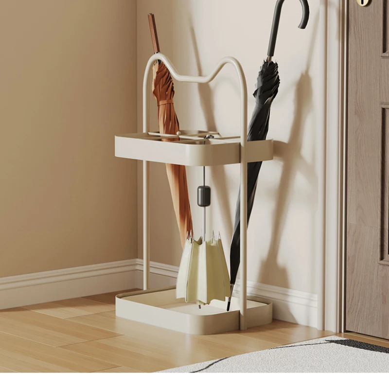 Large Capacity Umbrella Storage Rack Commercial Iron Bucket Household Floor Standing Door Storage Multi-Use Entryway Organizer