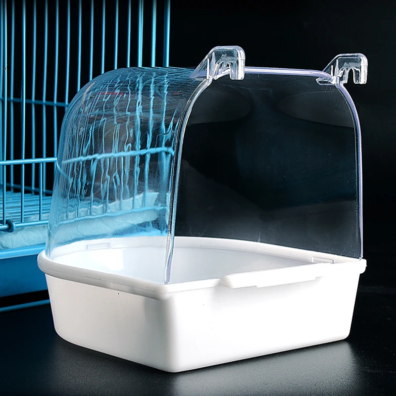 New Bird Water Bath Tub For Pet Bird Hanging Bowl Parrots Parakeet Birdbath