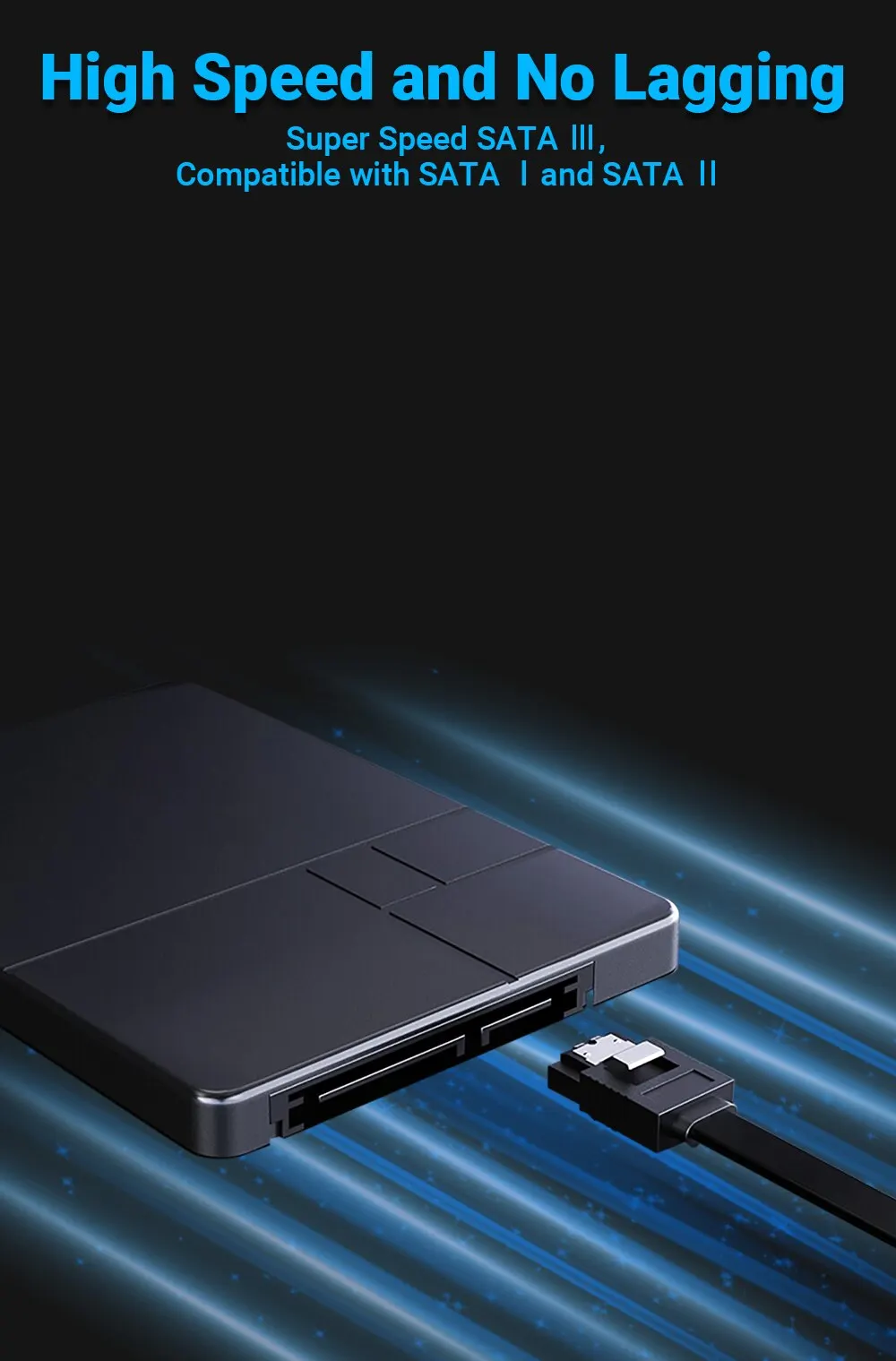 Jeyi sata iii kabel 6gbps 39cm gerade biegung hdd sdd datenkabel mit verriegelung verriegelung für sata hdd ssd cd drive writer desktop pc – Detail 5