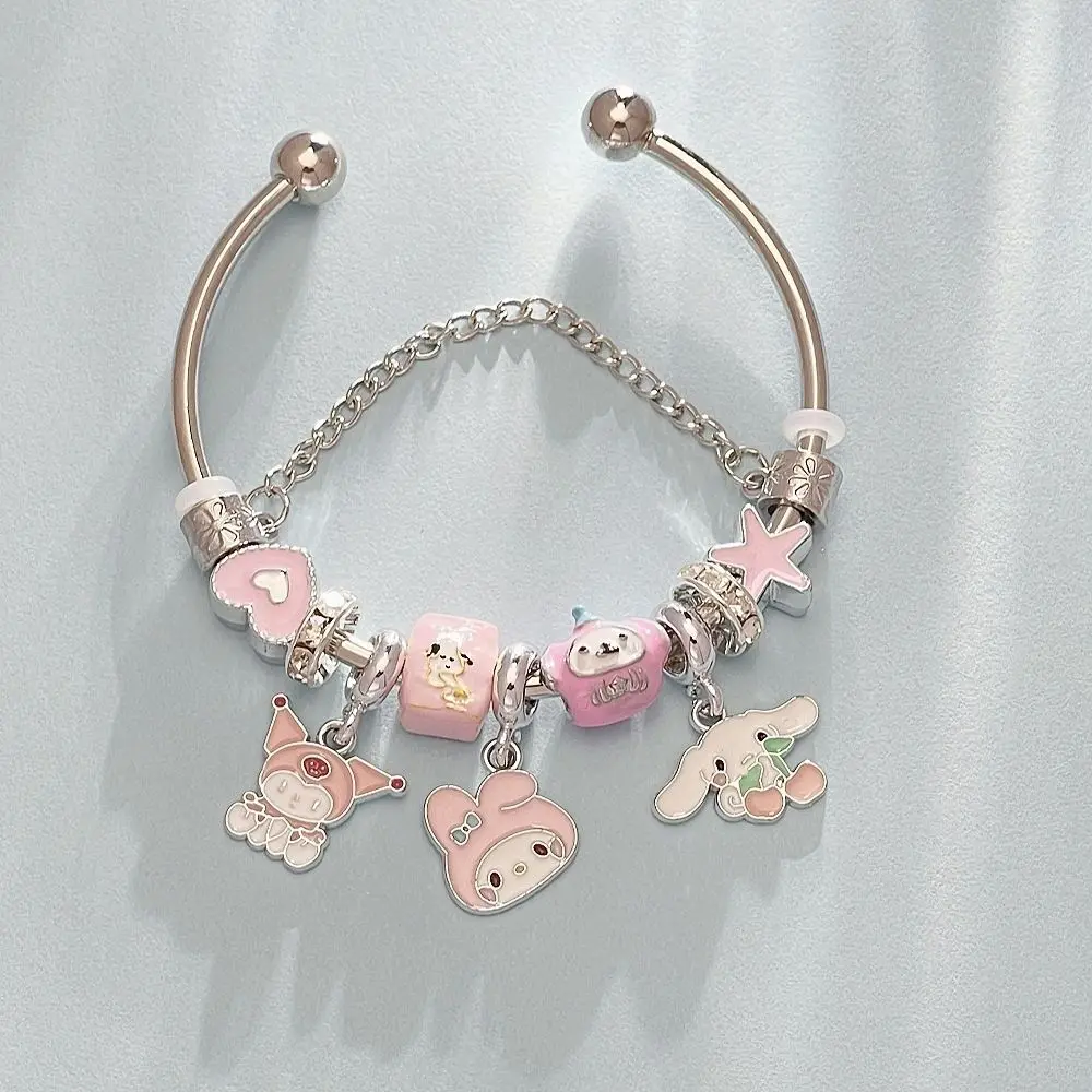 

Sanrio Hellokitty Mymelody Kuromi Cinnamoroll Purin Mellotti Laurel Dog Bracelet for Women New Girl Gift High Appearance Level