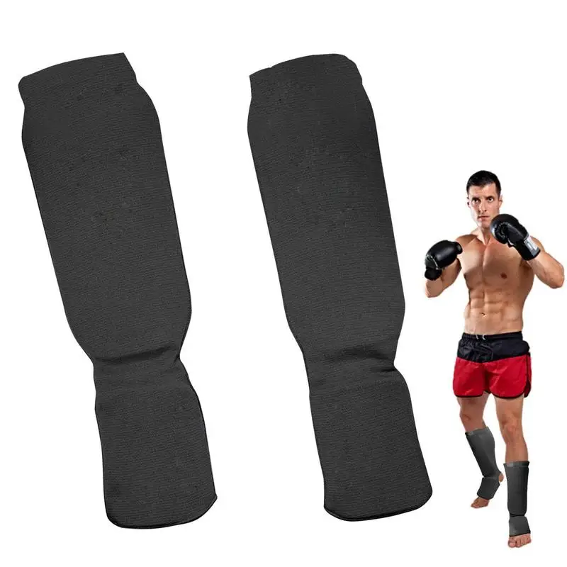 

1 Pair Boxing Shin Guards Instep Pads Ankle Foot Protector Kickboxing Muaythai Training Leg Support Protection Brace Equipment