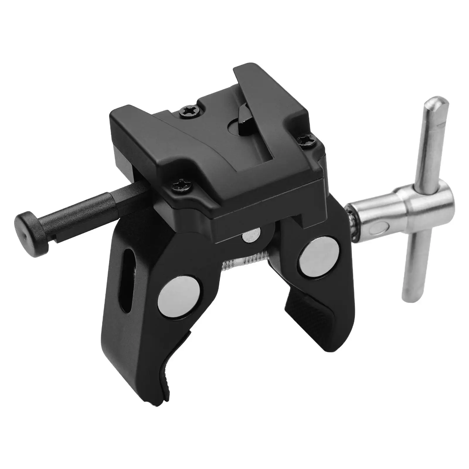 

Adapter with Clamp Mount Alloy Universal Quick Release Adapter for LightTripod Support Rod Camera Battery Mounting