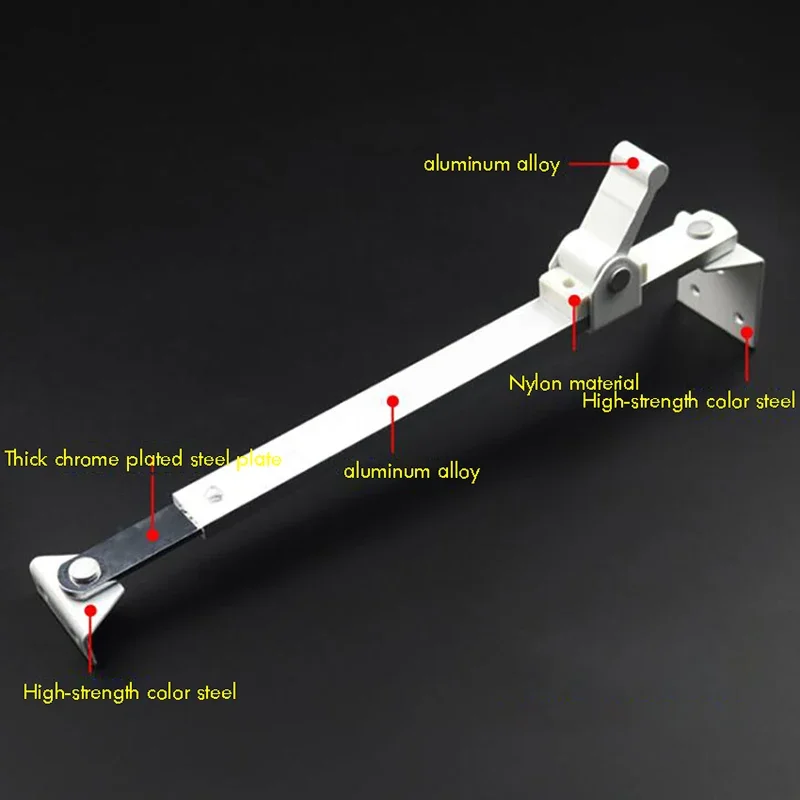 Wind-resistant Aluminum Alloy Window Casement Stay,Telescopic Window Support,Range 230mm- 368mm,Wind Brace Limiter raam uitzette