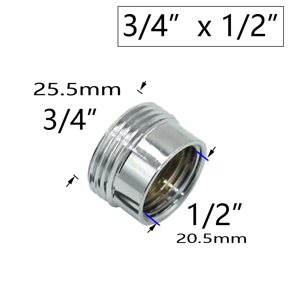 Copper Metal Threaded Water Pipe Connector 1/4" 1/2" 3/4" 1" Thread Reducer Connector Transitional Coupling Hose Tap Fittings