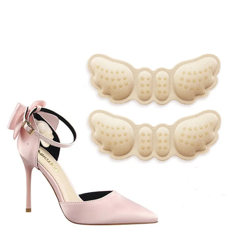 Butterfly High Heel Stickers Adjust Size Adhesive Heel Liner Grip Protector Pain Relief Foot Care Inserts Women Insoles for Shoe