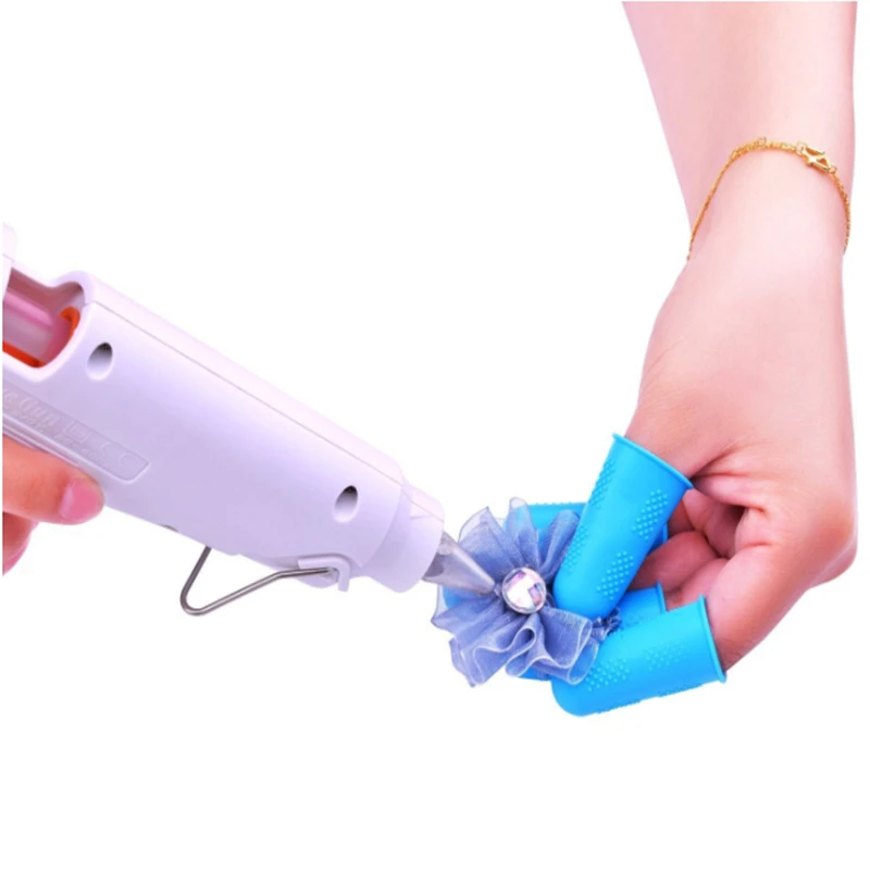 15Pcs Silicone Finger sleeve Slip Anti-scalding Needle Flip Book Money Playing Piano Thimble Tip Hollowed Out Breathable Freely