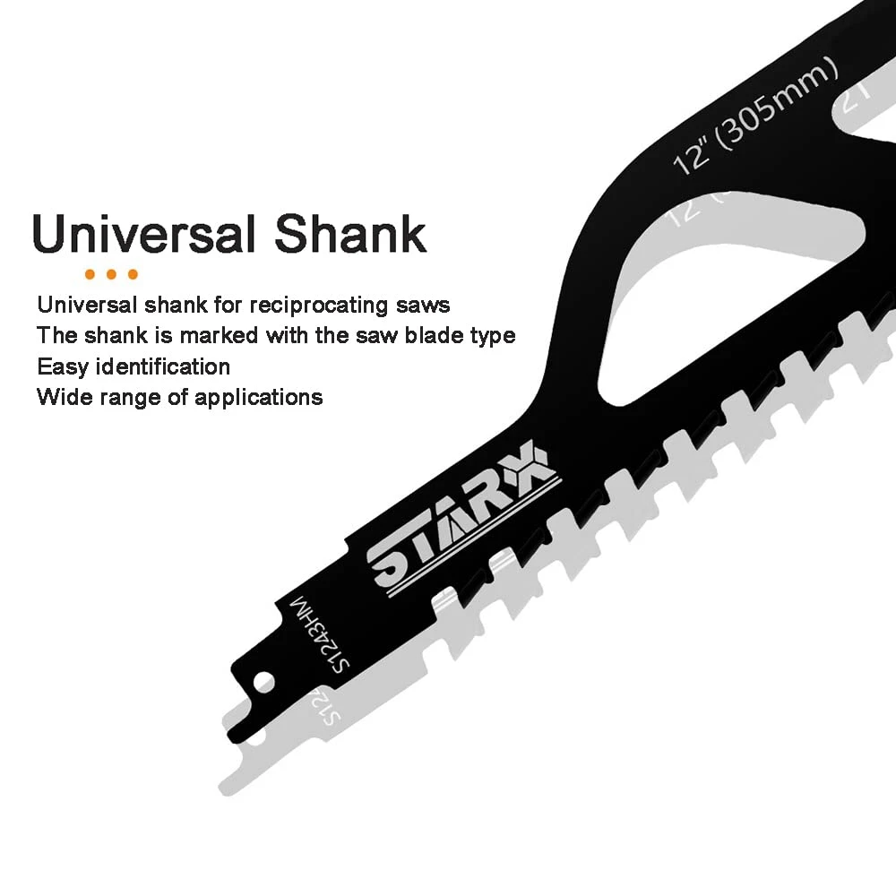 Reciprocating Saw Blade Carbide Tungsten Carbide for Cutting Porous Concrete, Fibre Cement, Brick 455mm/17.9inch