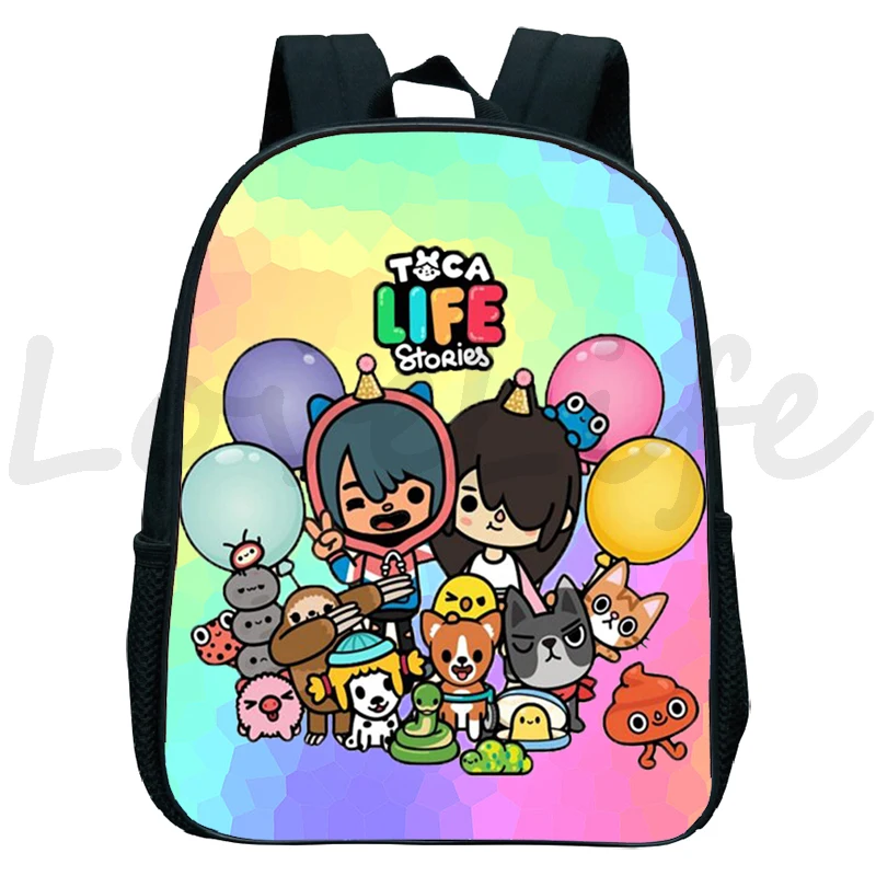 

Toca Boca Backpacks Boys Girls Cartoon Mini Bookbag Children Kindergarten Rucksack Toca Life World Knapsack Mochilas