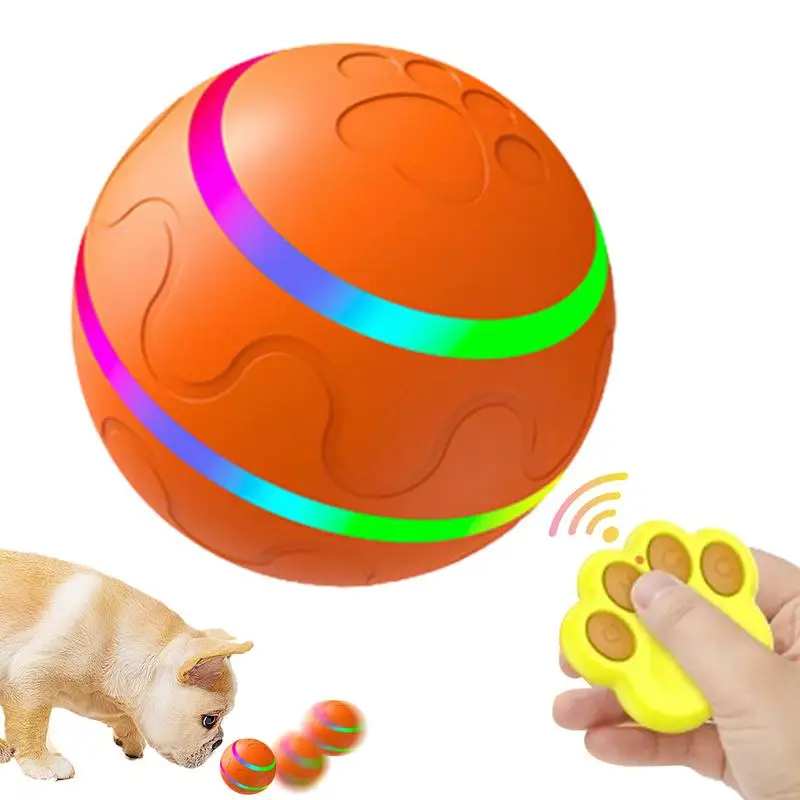 

Moving Ball Smart Rechargeable Funny Rolling Ball with LED Light Interactive Remote Control Toy Ball for Indoor Pet Supplies