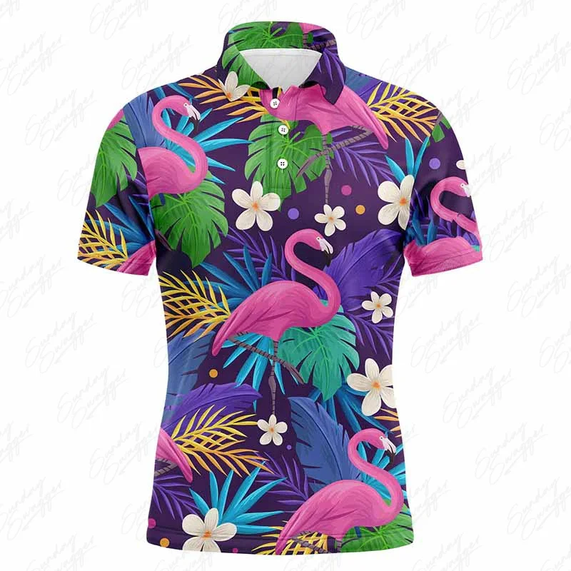 

Men's Outdoor Sports Golf Shirt T-shirt Summer Polo Quick Drying Clothing Leisure Sports Jersey Fashion Printed Top Golf Wear