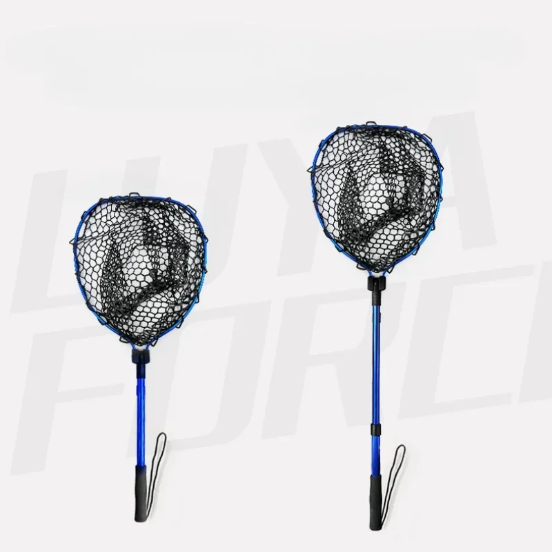 Fishing Landing Net Fishing Net Fishing Tool Kit Silicone Mesh Muti-Function Catch and Release Landing Net with Handle