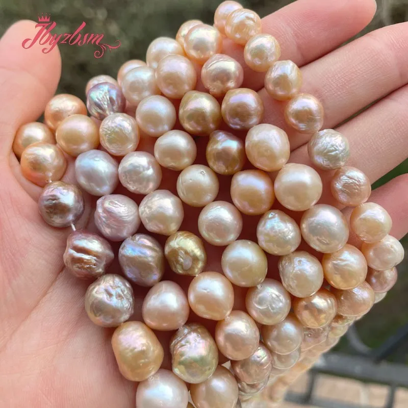 Natural Freshwater Pearl Keshi Edsion Nearround Multicolor Stone Beads For DIY Necklace Bracelet Jewelry Making 15