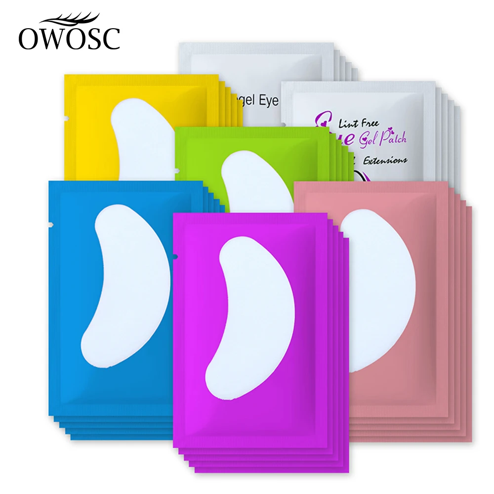 Owosc 50/100pcs atacado gel hidrogel olho patches para a extensão dos cílios eyepads patch de cílios máscara de extensão do chicote eyepad maquiagem