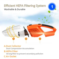 Car Vacuum Cleaner Portable Wet And Dry dual-use Vacuum Cleaner Powerful Handheld Mini Vaccum Cleaners High Suction 12V 120W 5